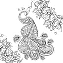 Diseño Vectorial de Pavo Real Paisley para Corte Láser