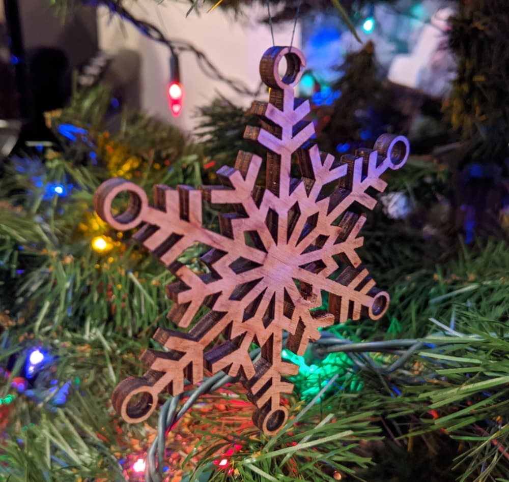 Intricate Snowflake Ornament Laser Cut Vector File DXF