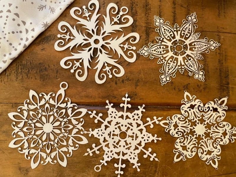 Intricate Snowflake Ornaments Laser Cut SVG Files
