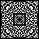 Intricate Square Mandala Panel Vector Design for Laser Cutting