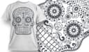 Arte Vectorial de Calavera de Azúcar para Corte Láser y Ropa