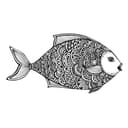 Design Vetorial de Peixe Zentangle Detalhado para Corte a Laser
