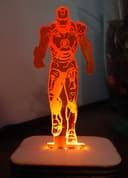 Iron Man LED Night Light Laser Cut Vector Plan SVG