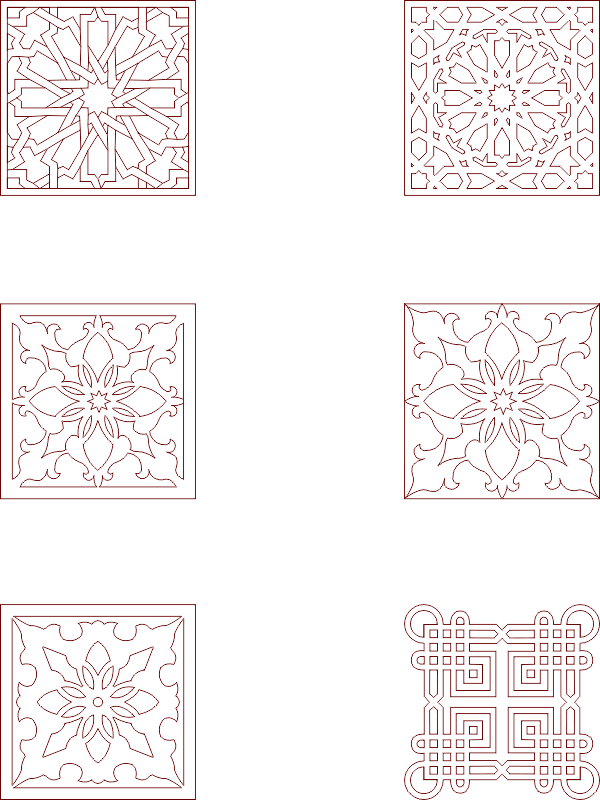 Islamic Geometric Pattern Collection DXF Files for Laser Cutting