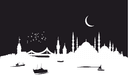 Istanbul City Skyline Silhouette Vector File for Laser Cutting