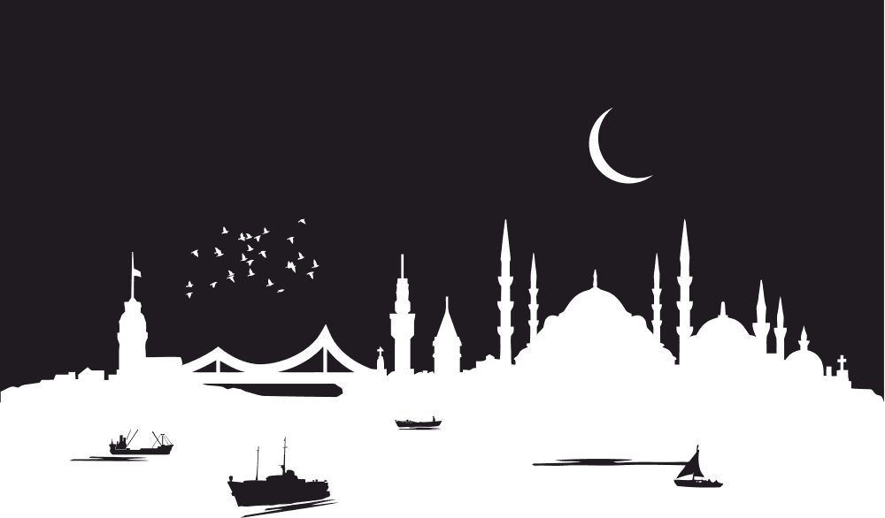 Silueta del Skyline de Estambul Vector para Corte Láser