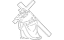 Diseño Vectorial de Jesús Cargando la Cruz Archivo DXF