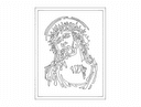 Arquivo Vetorial DXF Retrato de Jesus Cristo Coroa de Espinhos