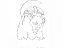 Jesus Crown of Thorns Line Art DXF File for Laser Cutting