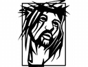 Jesus with Crown of Thorns Vector Design for Laser Cutting DXF