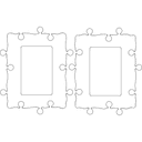 Jigsaw Puzzle Picture Frame Vector DXF File for Laser Cutting