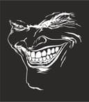 Joker Smiling Face Stencil Vector for Laser Cutting