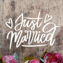 Just Married Script Sign Laser Cut Vector File