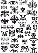Colección de Vectores de Patrones Ornamentales Kazajos para CNC y Láser