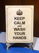 Keep Calm and Wash Your Hands Sign Vector File for Laser Cutting