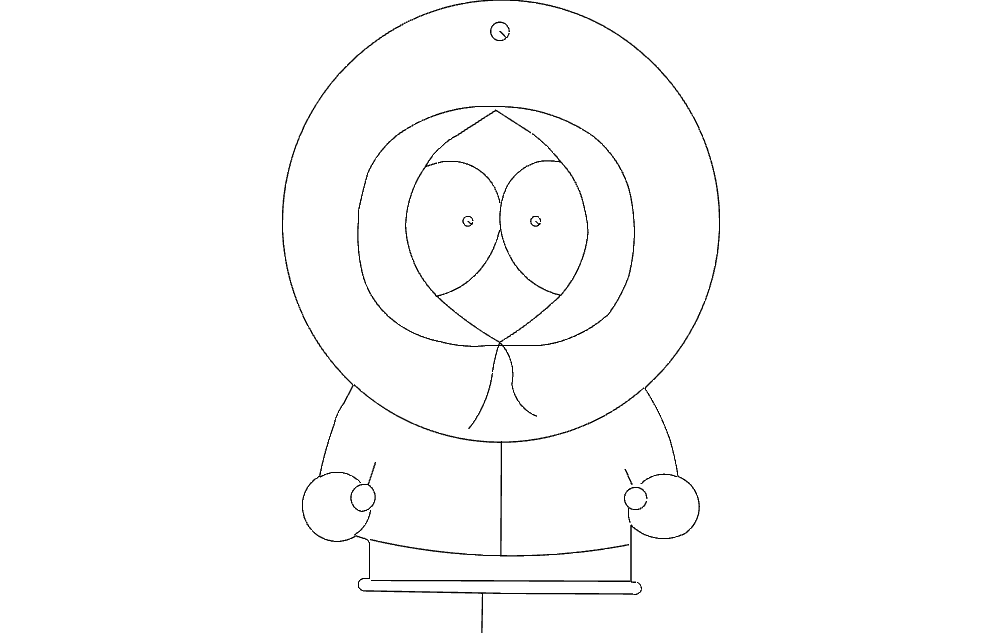Kenny McCormick Vector Design for Laser Cutting DXF File
