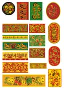 Conjunto de Vectores de Patrones Folclóricos Khokhloma para Corte Láser