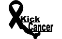 Kick Cancer Awareness Ribbon Vector Design (DXF)