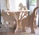 Kids Animal Furniture Set Plywood CNC Vector File