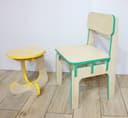 Set de Silla y Taburete Infantil DXF para Corte Láser