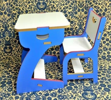Kids Desk and Chair Set Laser Cut Vector Plan