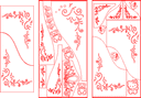 Kids Room Decorative Panels Vector Design DXF File