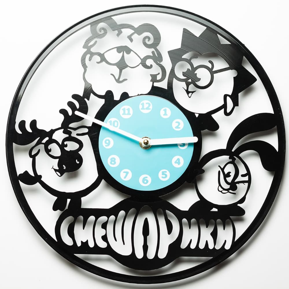 Kikoriki Smeshariki Wall Clock Vector Design DXF File