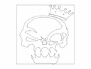Diseño Vectorial de Calavera Rey con Corona Archivo DXF