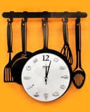 Kitchen Utensil Wall Clock Laser Cut Vector File