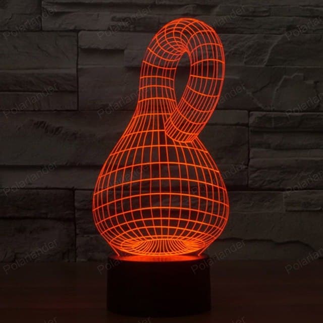 Klein Bottle 3D Illusion Lamp Vector Design for Laser Cutting