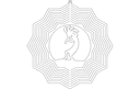 Kokopelli Wind Spinner Laser Cut Vector Template DXF
