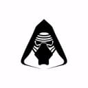Archivo Vectorial Silueta Casco Kylo Ren para Corte Láser DXF