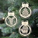 Conjunto de Enfeites de Natal para Corte a Laser DXF SVG CDR