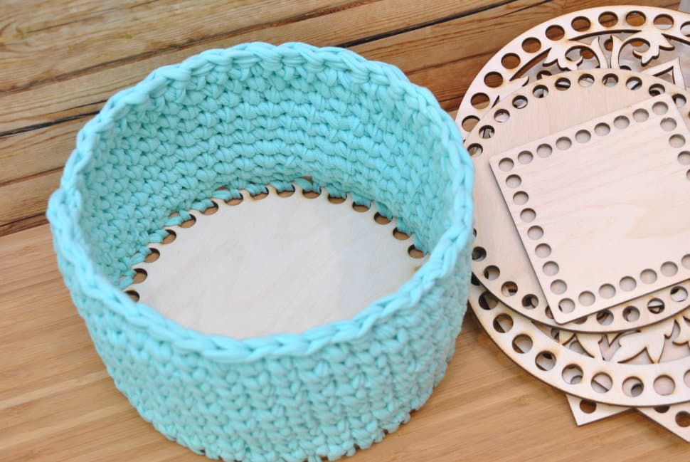 Laser Cut Crochet Basket Bases Vector Files