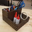 Organizador de Escritorio Cortado a Láser con Patrón Geométrico