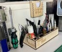 Laser Cut Desktop Tool Organizer SVG Plan for Workshop Storage