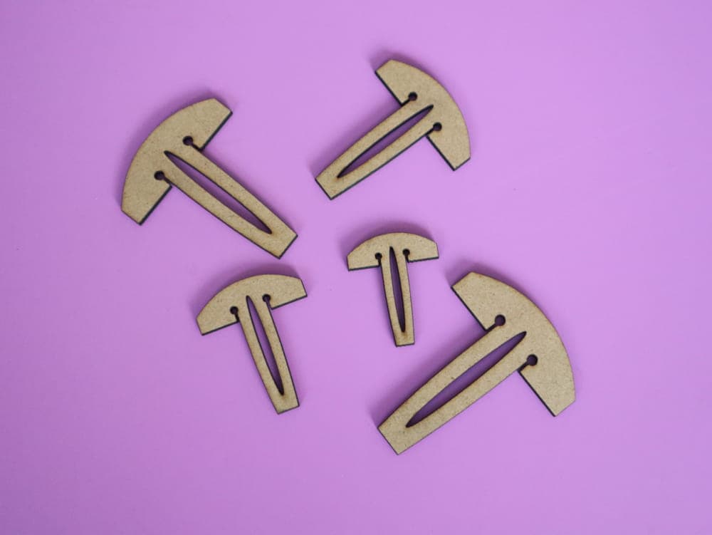 Laser Cut Honeycomb Bed Pins for Glowforge - Free Vector File
