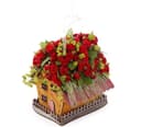 Diseño Vectorial de Caja para Flores en Forma de Casa
