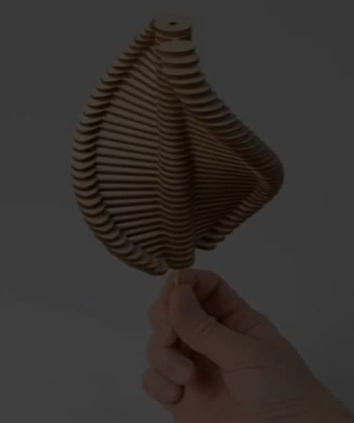 Laser Cut Kinetic Helicone Toy - CDR Vector File