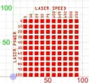 Laser Cut Material Test Grid Matrix Vector File