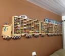 Laser Cut Toy Car Storage Truck Wall Shelf Vector CDR