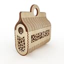 Vector de Bolso Clutch de Madera para Corte Láser