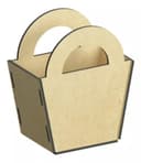 Cesta de Presente de Madeira para Corte a Laser CDR DXF SVG