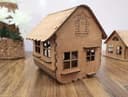 Plantilla de Casa de Madera 3D para Corte Láser - Archivos DXF CDR Gratis