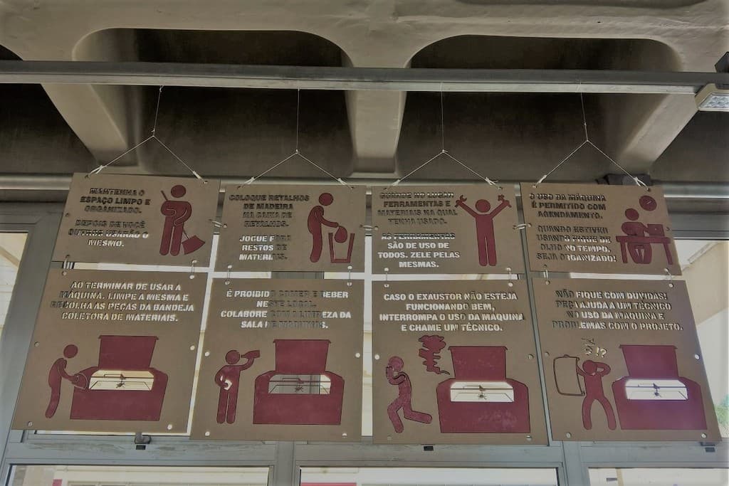 Laser Cutter Safety and Rules Signage Vector Set