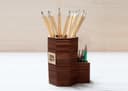 Layered Wood Pencil Holder Vector File for Laser Cutting