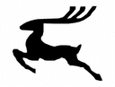 Leaping Reindeer Silhouette Vector File for CNC Laser Cutting