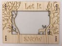 Arquivo Vetorial de Moldura de Foto Let It Snow com Cervo