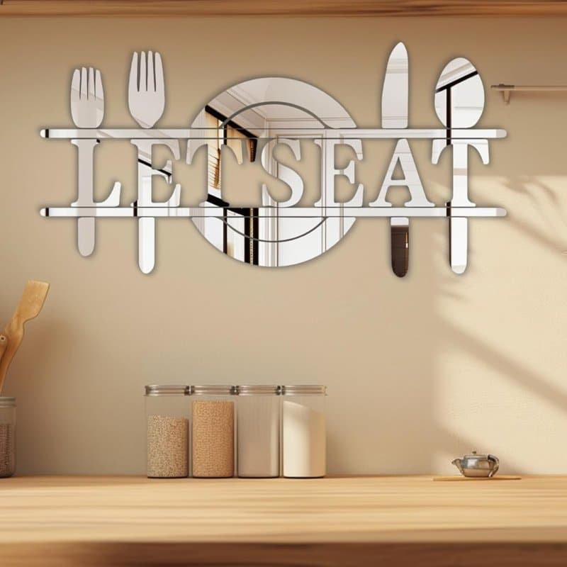 Let's Eat Kitchen Wall Sign Vector File for Laser Cutting