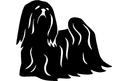 Arquivo Vetorial de Silhueta de Lhasa Apso para Corte a Laser